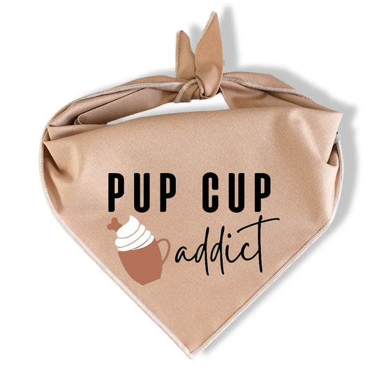 "Pup Cup Addict" Bandana