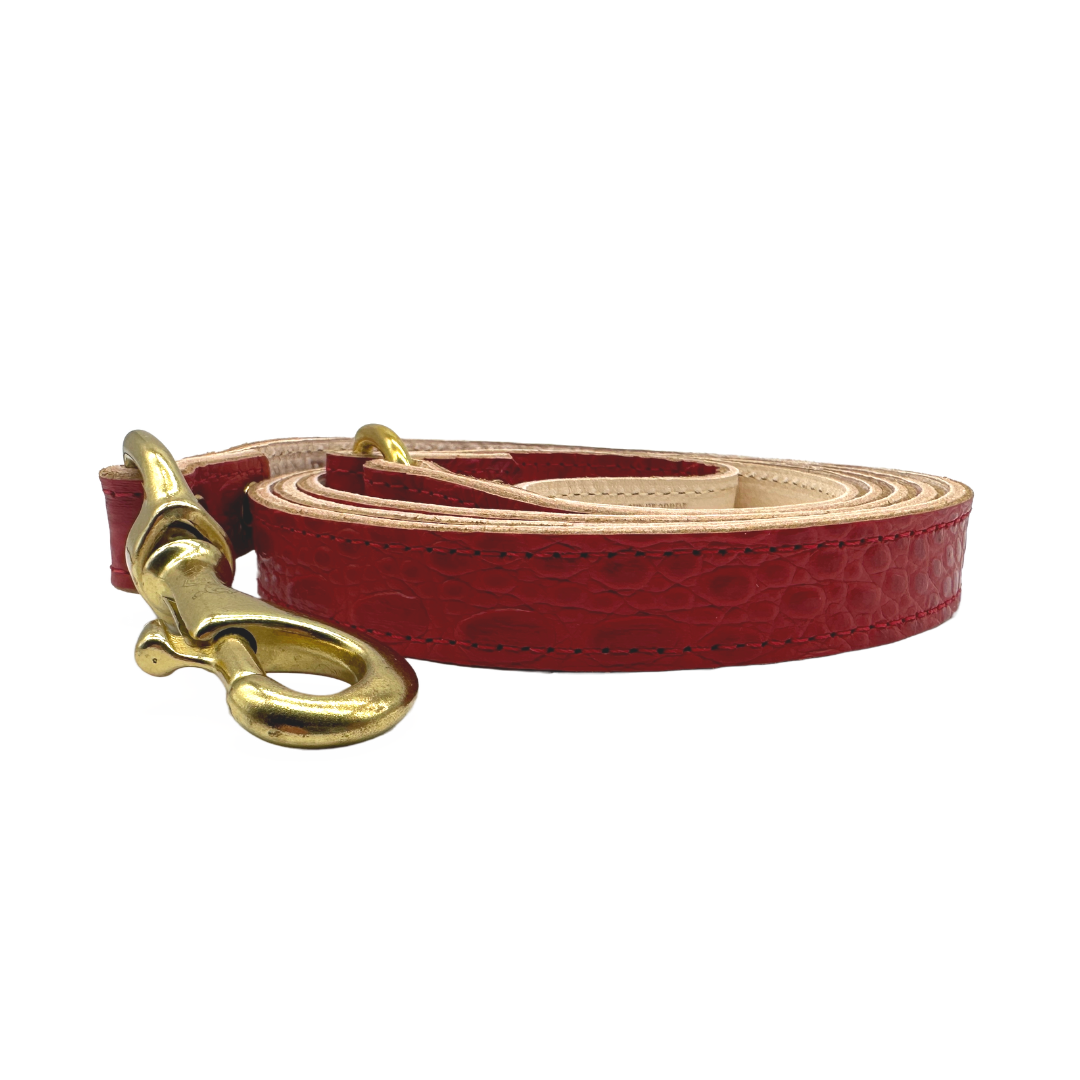 Croc Leather Dog Leashes - Bonne et Filou