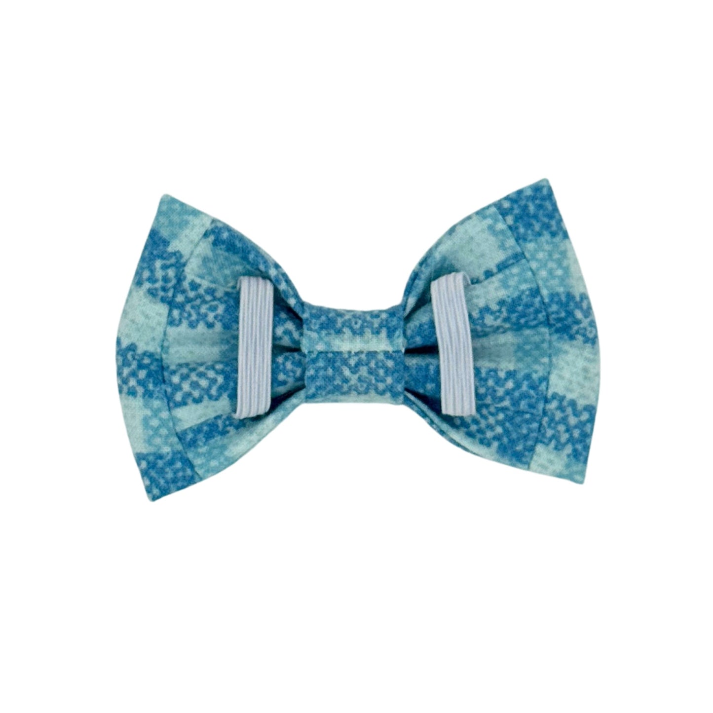 Blue Checkered Bow