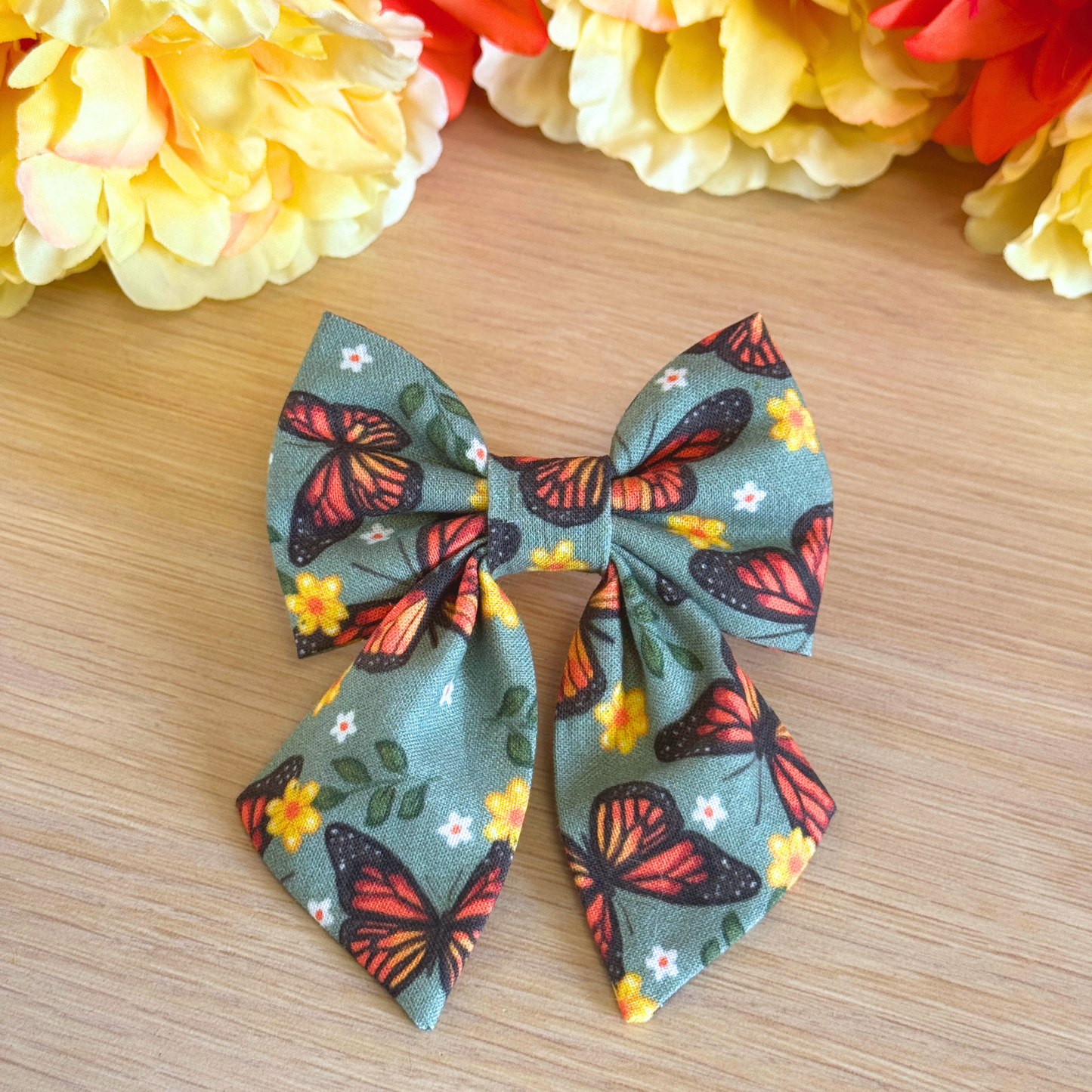 Butterfly Garden Sailor Bow