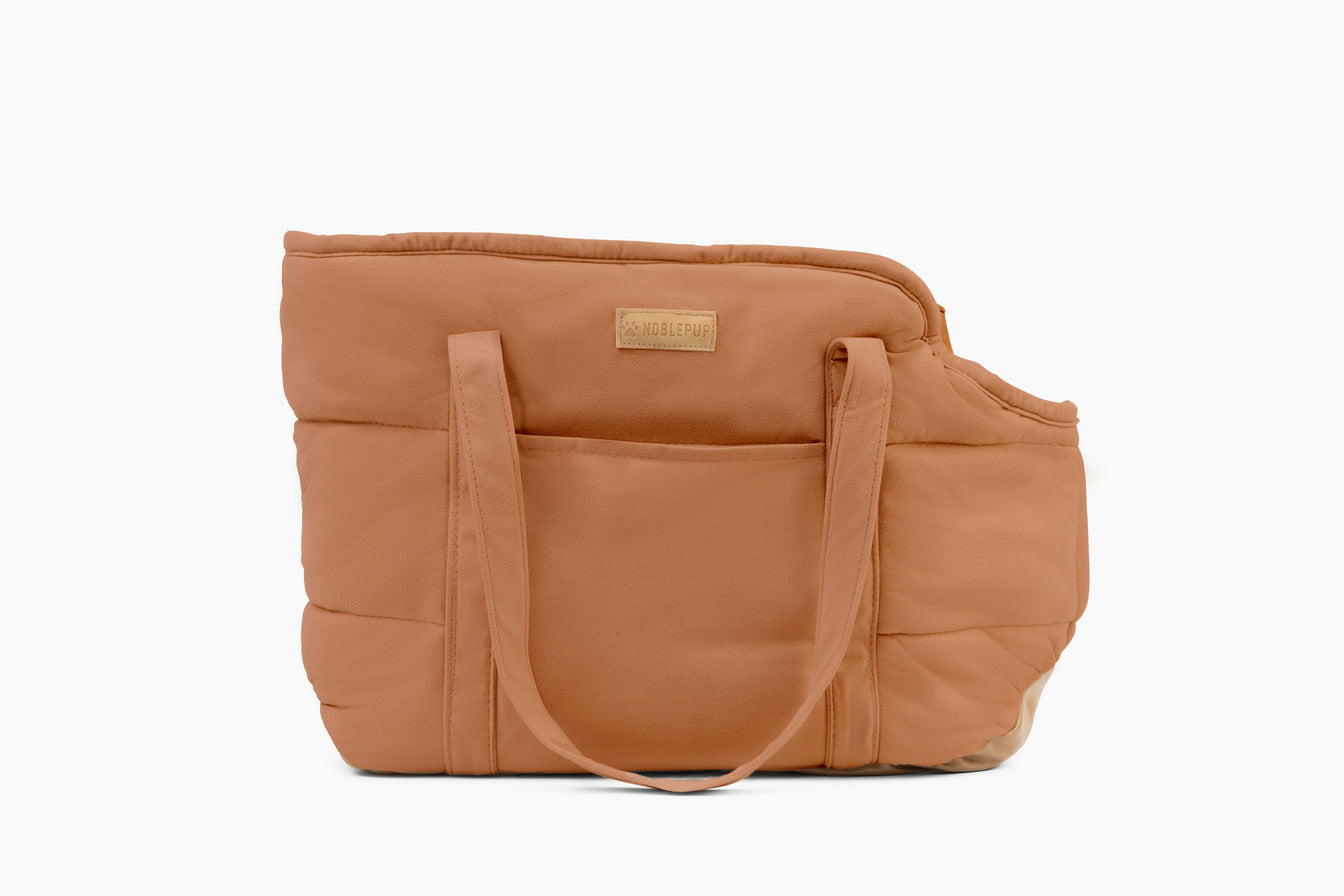 Plush Pup Carrier—Brown