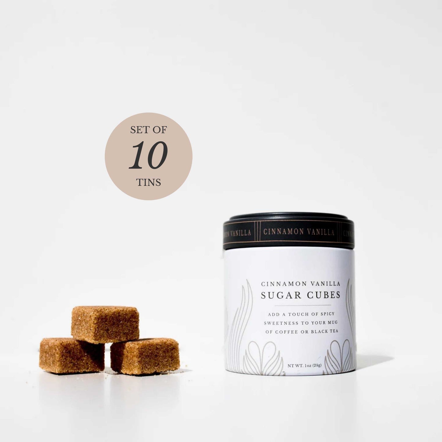 Cinnamon Vanilla Sugar Cube Wedding Favors - Set of 10 Tins
