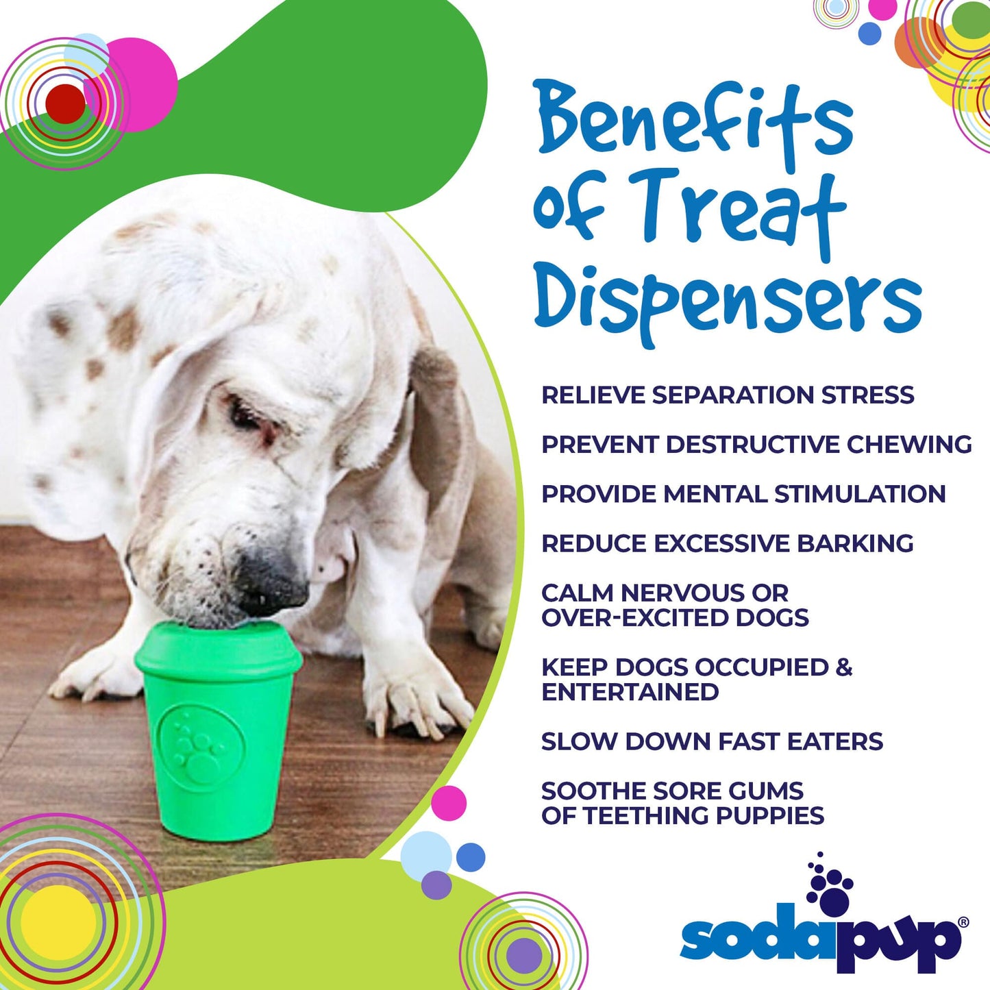 Coffee Cup Durable Rubber Chew Toy and Treat Dispenser - pink
