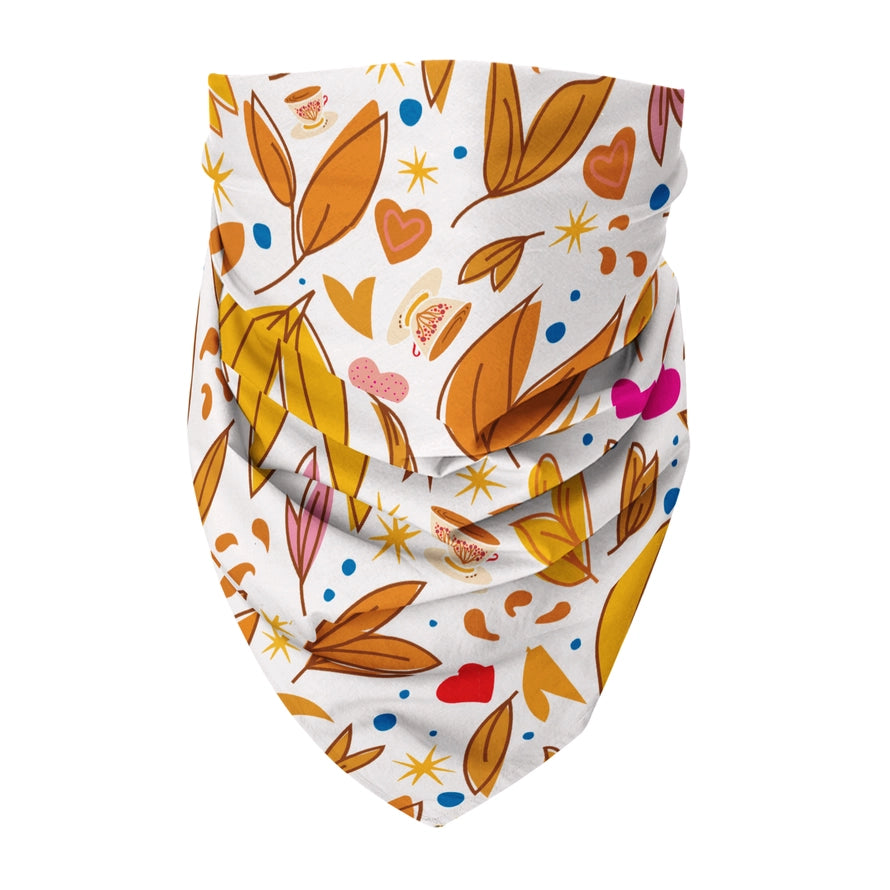 "Falling Leaves & Teacups" Organic Pet Bandana