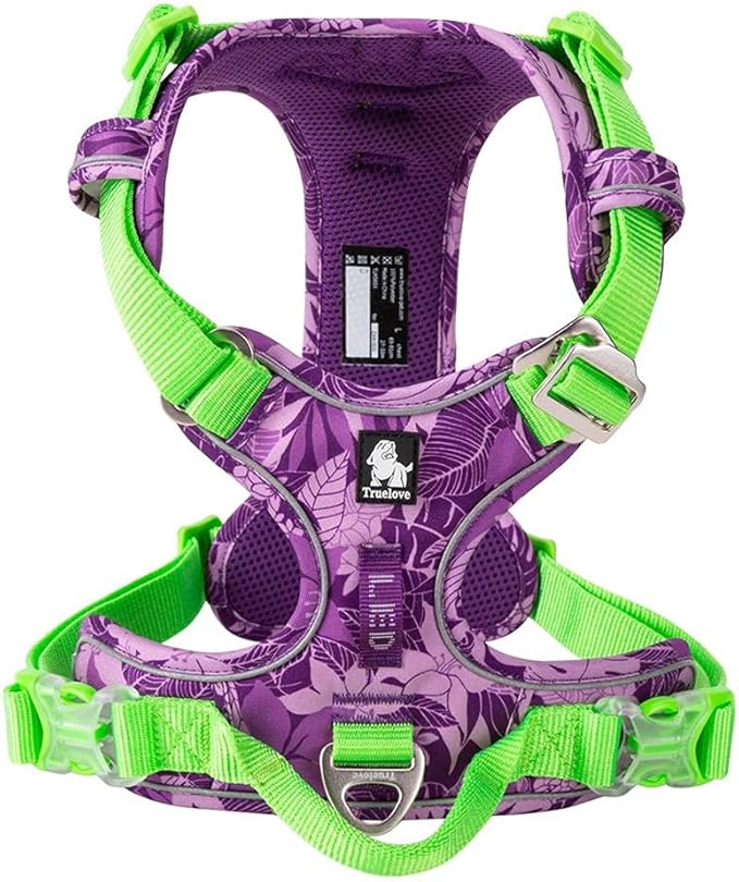 TRUE LOVE Truelove Dog Harness No Pull Nylon Reflective Soft Camouflage Pet Harness for Small Big Dogs Running Training TLH5653