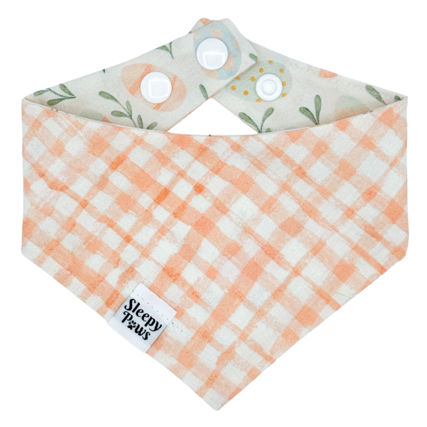 Pastel Peach Picnic Sailor Bow (this bandana backing as a sailor bow)