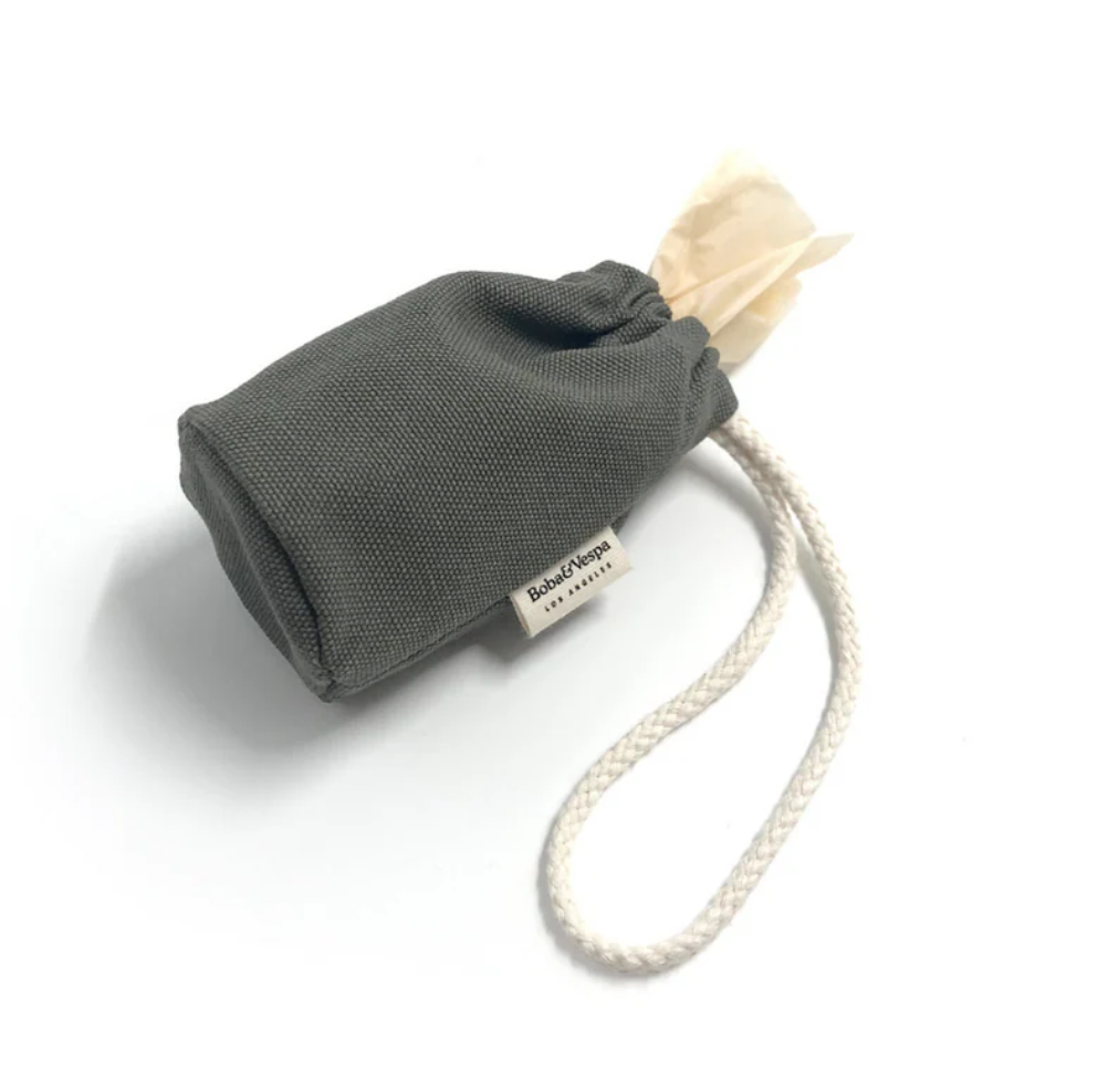 Cloth Dog Poop Bag Holder in Cotton Canvas