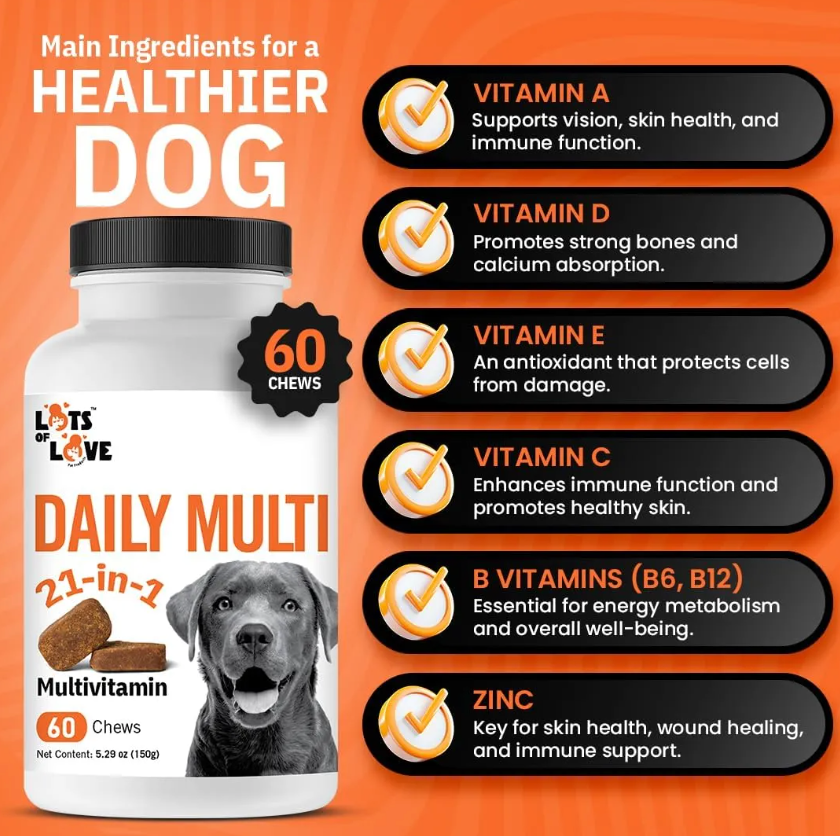 Daily Multi – Dog Multivitamin Chews – 60 Count