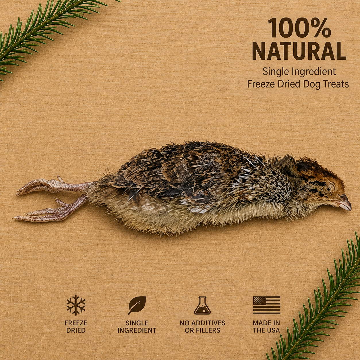 Freeze-Dried Small Quail Dog & Cat Treats