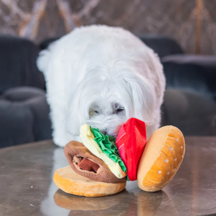 Woof² Cheeseburger Nose-work Pet Toy