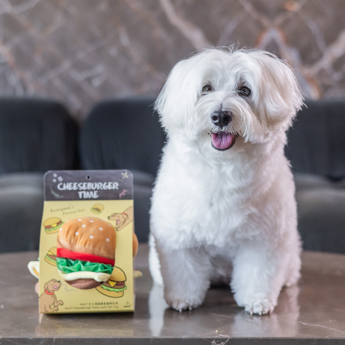 Woof² Cheeseburger Nose-work Pet Toy