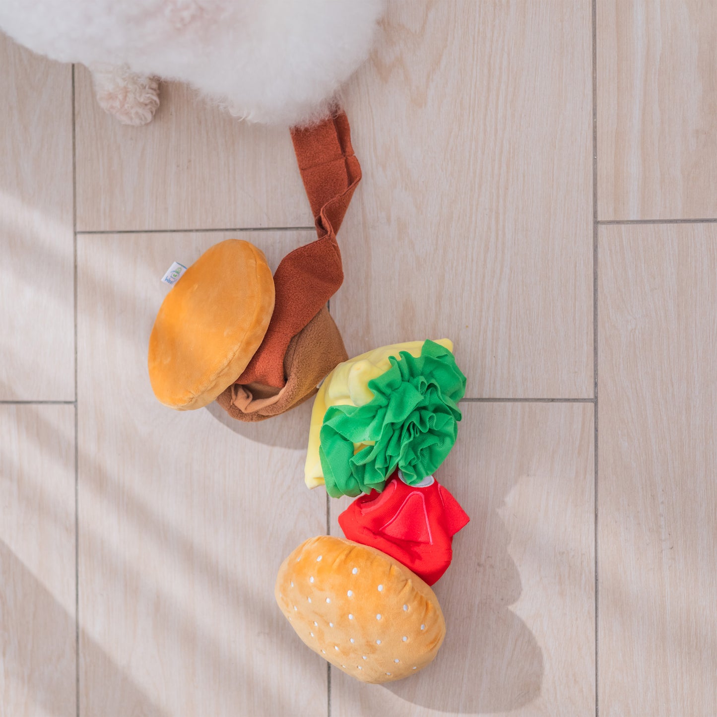 Woof² Cheeseburger Nose-work Pet Toy