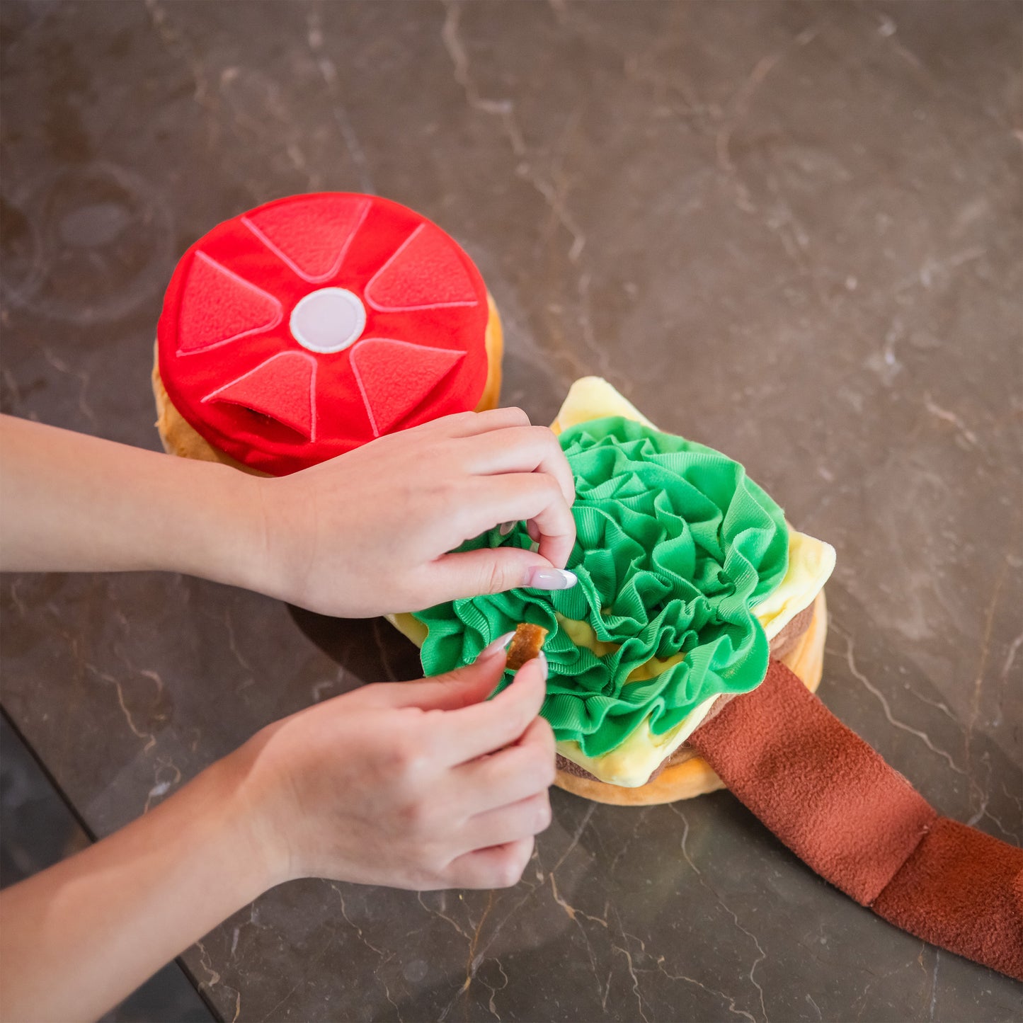 Woof² Cheeseburger Nose-work Pet Toy