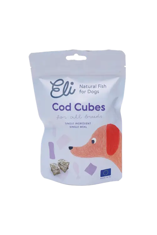 Dried Cod Skin Cubes For Dogs 3 oz
