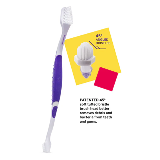 Professional Pet Toothbrush - Patented 45° Dual-Ended Brush Head