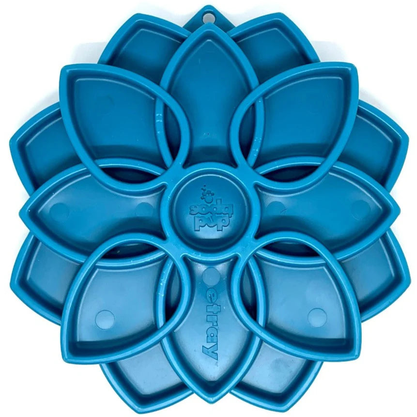 Mandala Design eTray Enrichment Shallow Slow Feeder Dog Bowl
