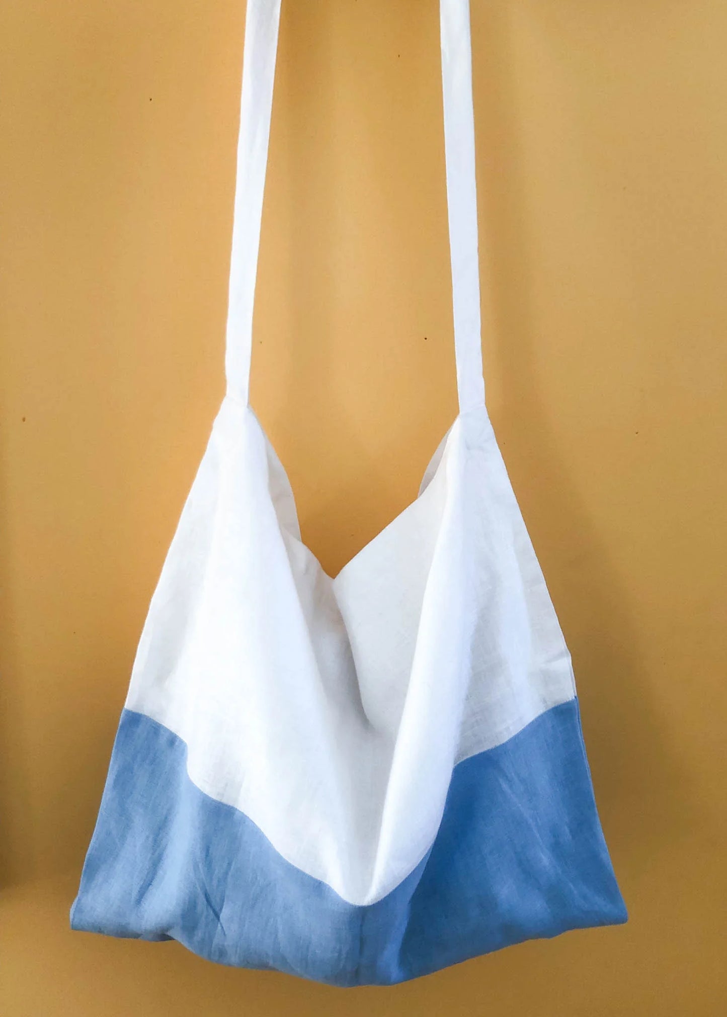 Farmers Market Bag - White & Sky Linen