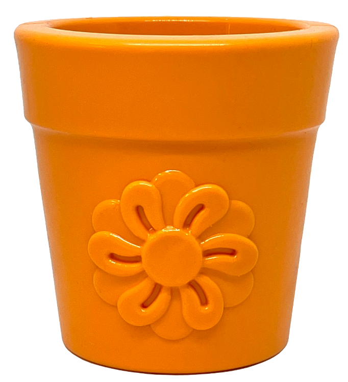 Large Flower Pot Durable PUP-X Rubber eCup Treat Dispenser & Enrichment Toy - SodaPup/True Dogs, LLC