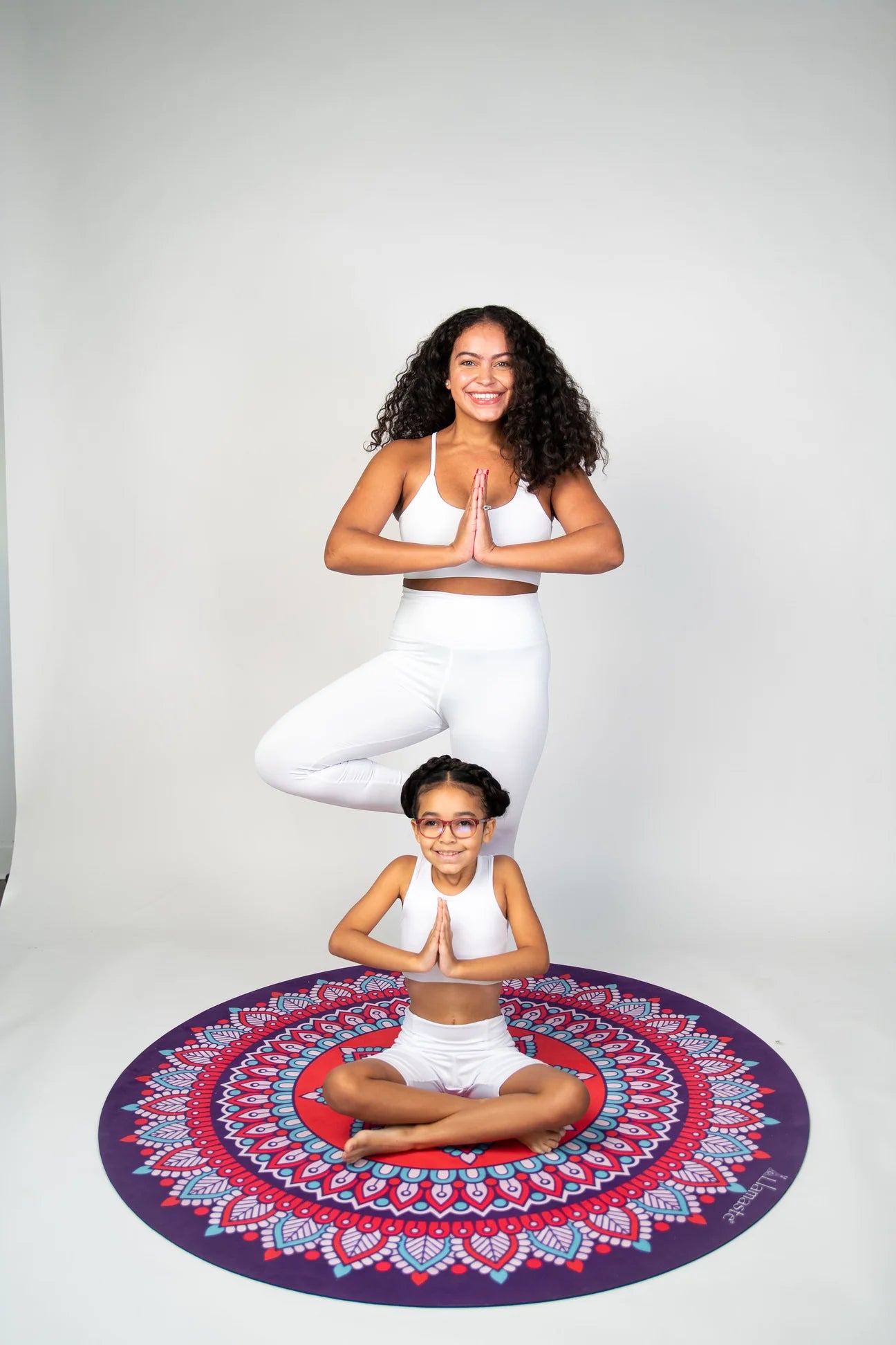 Mommy & Me Yoga Mat in Blue Mandala (Infant - 6 years old)