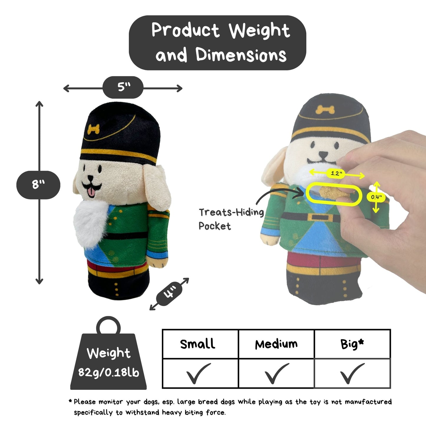 Woof² Nutcracker Treat-Dispensing Pet Toy