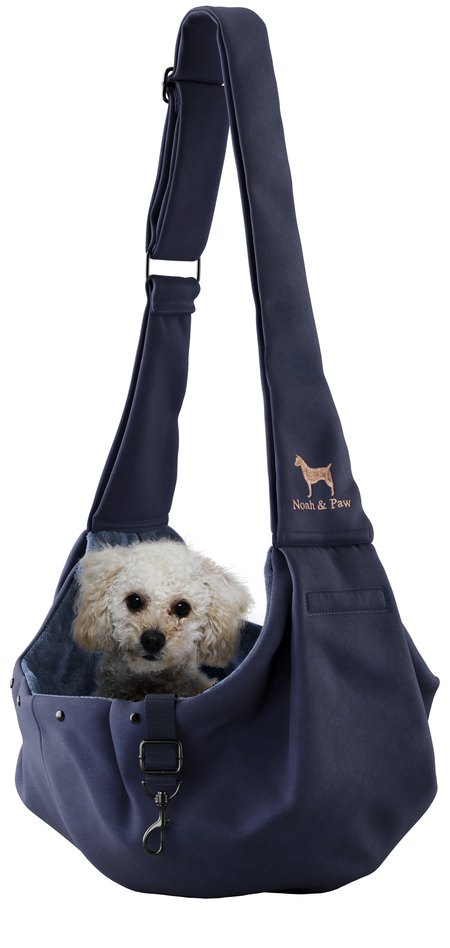 Snap Style Dog Sling Carrier - Navy Blue Twill