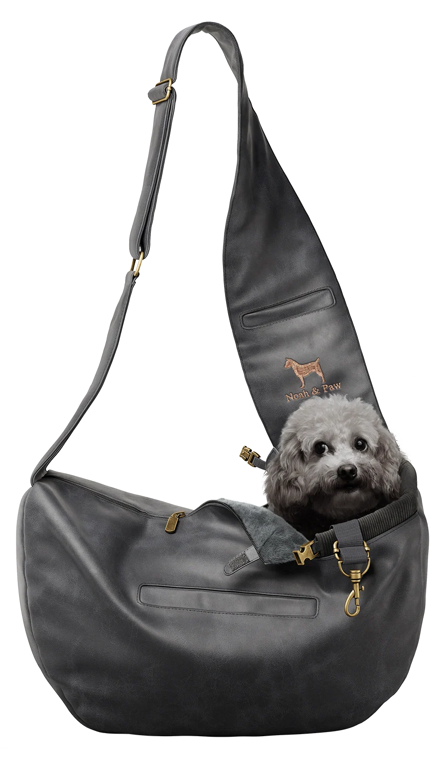 Zipper Style Dog Sling Carrier - Black