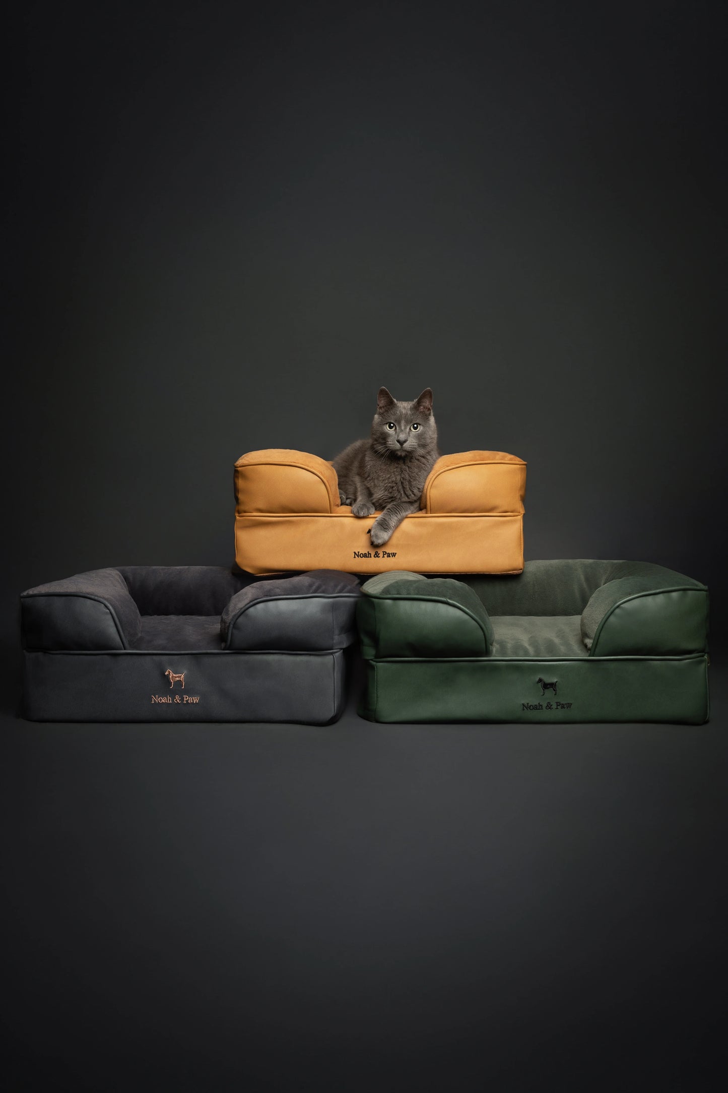 Faux Leather, Orthopedic Pet Bed, Eggshell Memory Foam, Infused with Cooling Gel, Sofa Style