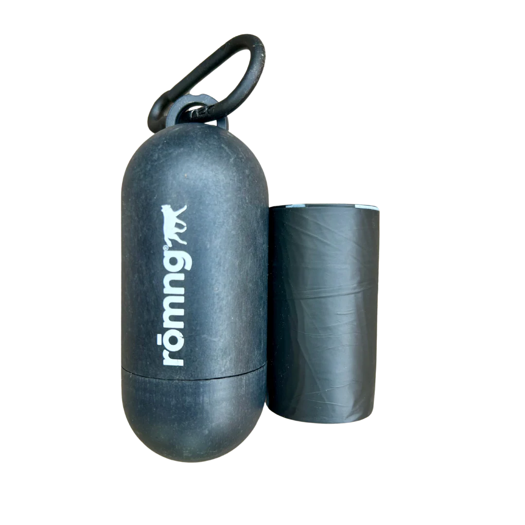 Bamboo Poop Bag Dispenser w/ 1 Compostable roll