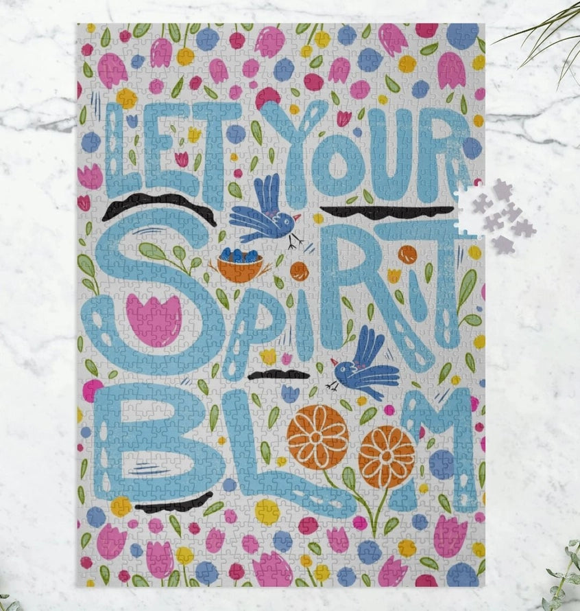 "Let Your Spirit Bloom" Recycled Vertical Puzzle 1000 Pieces