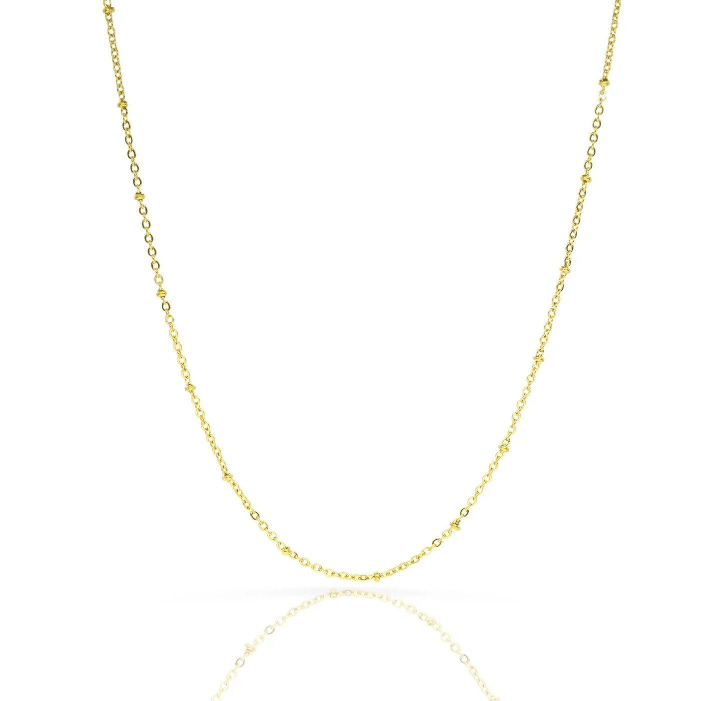 STARLET DAINTY THIN GOLD SATELLITE CHAIN NECKLACE