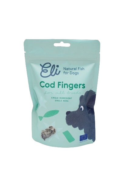Dried Cod Skin Fingers For Dogs 3 oz