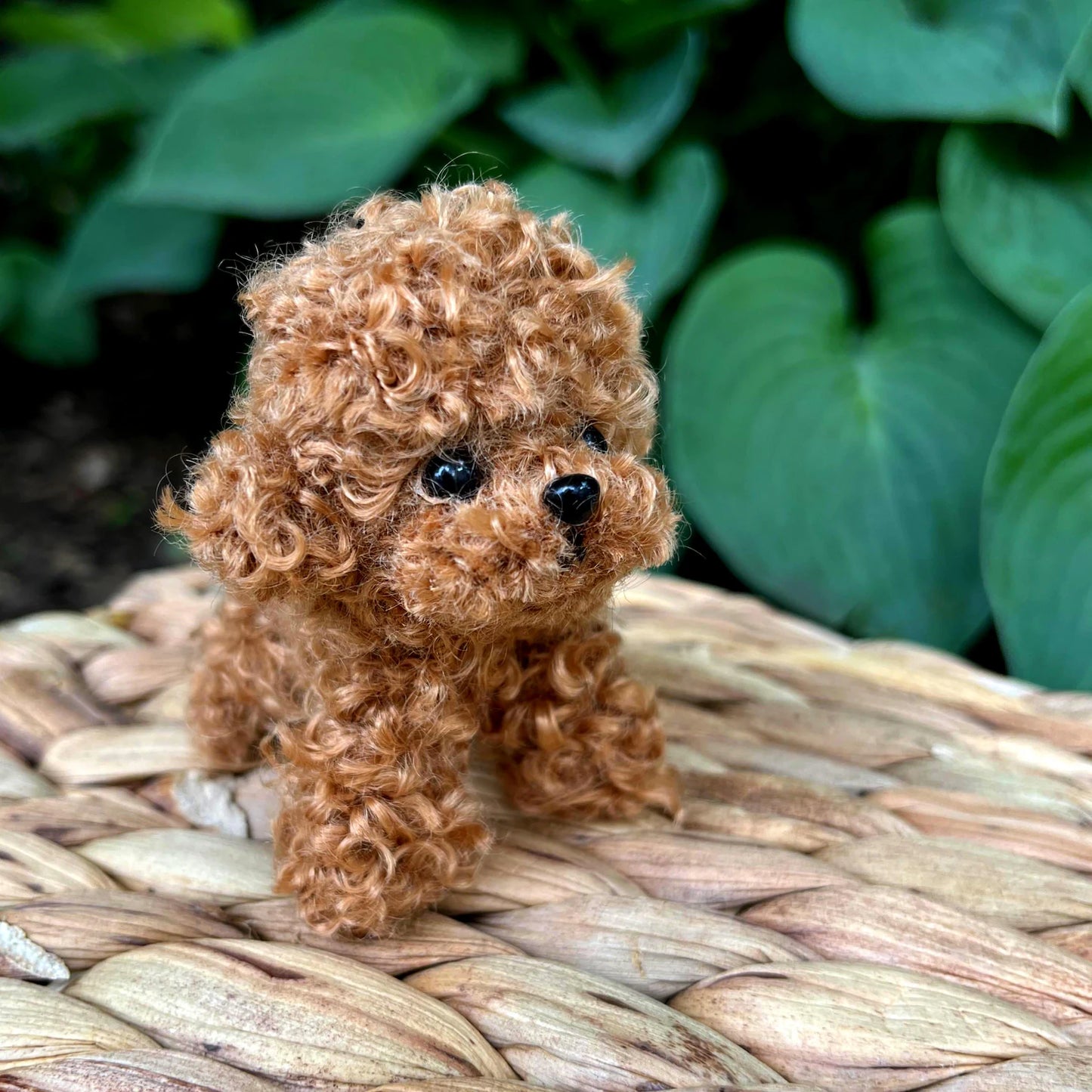 Handmade Curly Mini Poodle – Cute Dog Decoration, Cute Animal Figurine, Tiny Dog Figurine for Gifts or Display