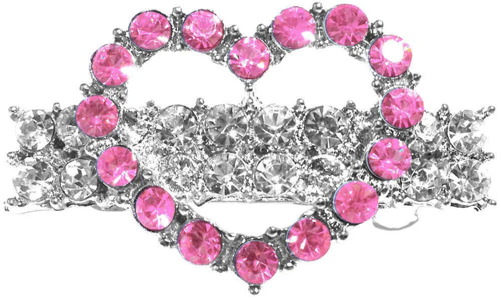 Dog, Puppy & Pet Clip On Grooming Accessory, "Heart Barrette"