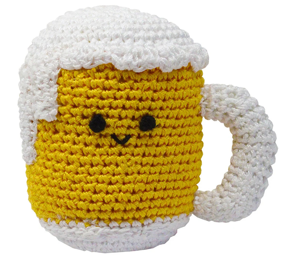 Knit Knacks Organic Cotton Pet, Dog & Cat Toy, "Mugsy The Beer"