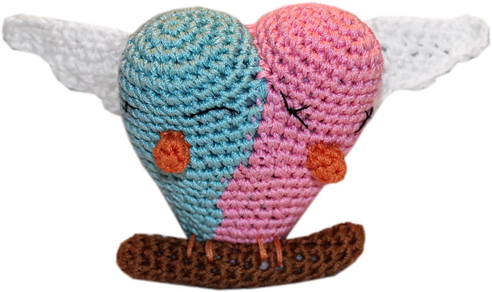 Knit Knacks Organic Cotton Pet & Dog Toys, "Lovebirds"