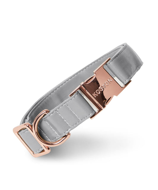 Vegan Leather Collar - Grey