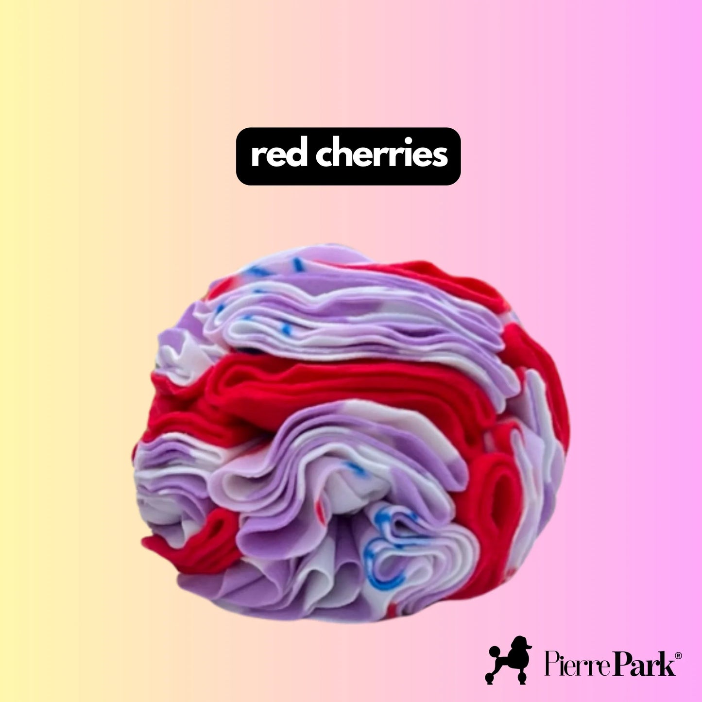 Snuffle Ball for Dogs - Red Cherries