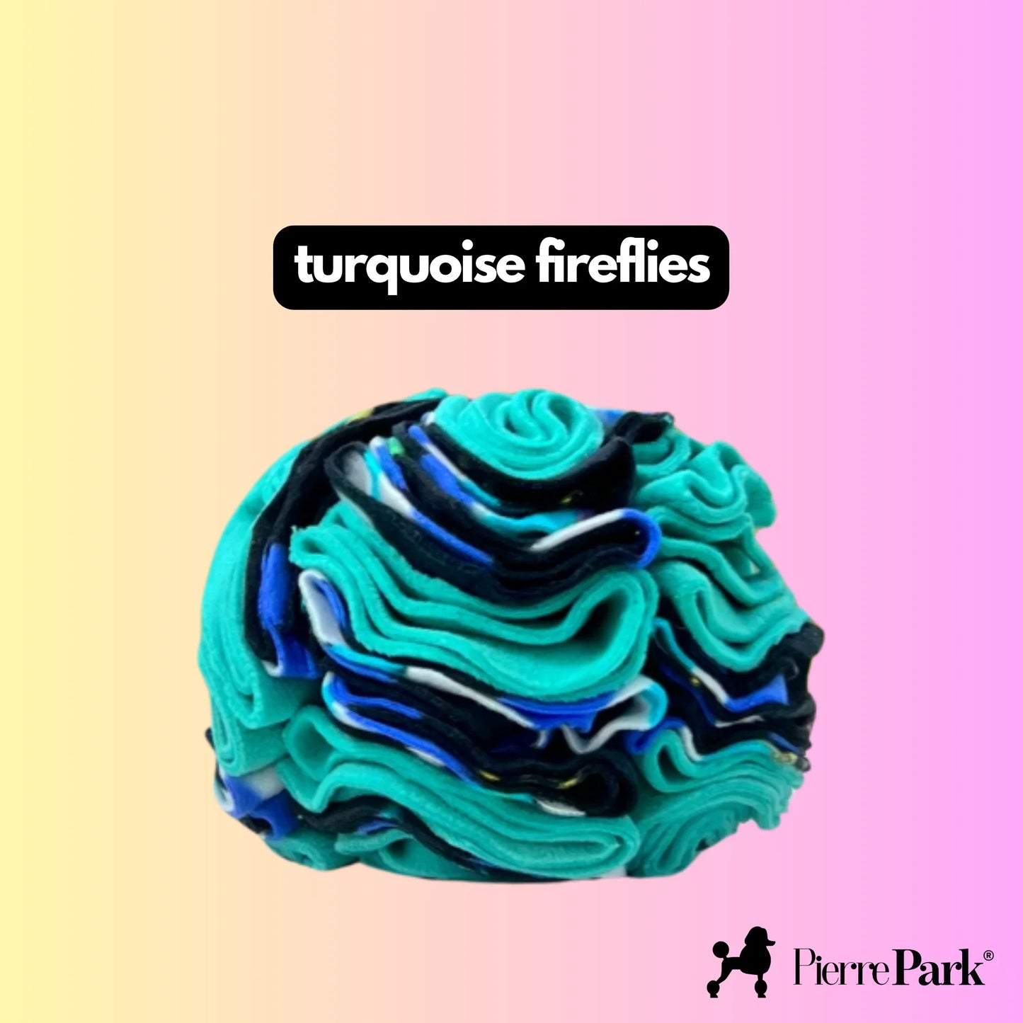 Snuffle Ball for Dogs - Turquoise Fireflies