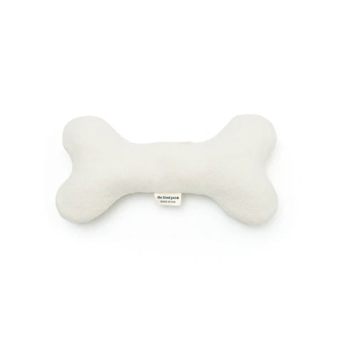 Plush Hemp Dog Bone Toy for Gentle Chewers