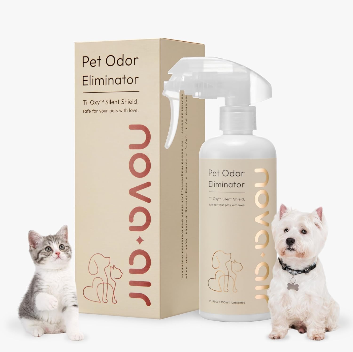 Pet Odor Eliminator Spray – Instantly Destroys Odors & Pet Smells by Innovated Ti-Oxy™. Non-toxic, Fragrance-free & Safe for Pets, Home Use. Works on Urine, Litter Boxes, Carpets -10oz