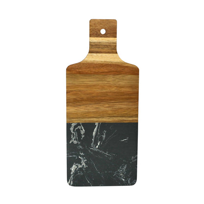 Black Marble and Acacia Wood Handled Board