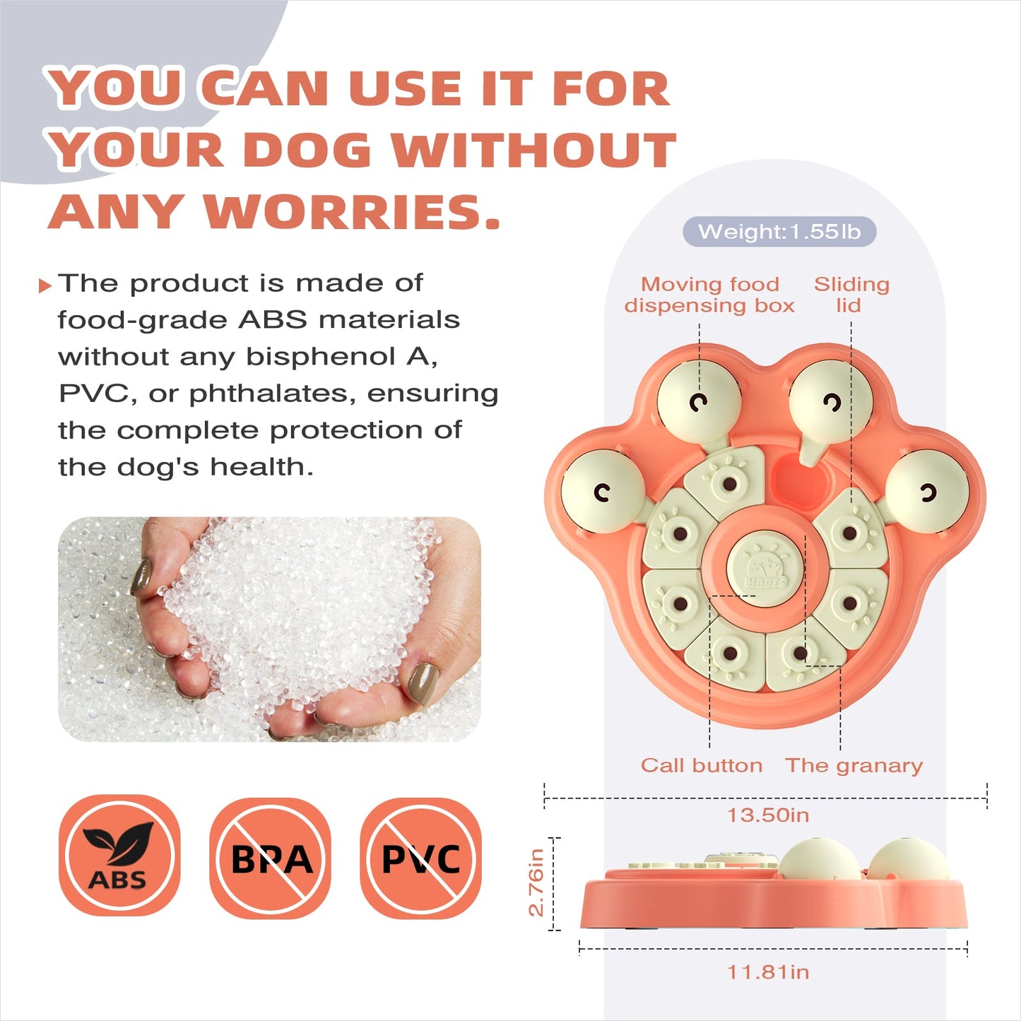 KADTC Beginner Dog Puzzle Toy for Small/Medium/Large Dogs Treat Puzzles Slow Feeder Interactive Enrichment Food Dispenser Puppy Mental Stimulation Brain Stimulating Toys Christmas & New Year Gift