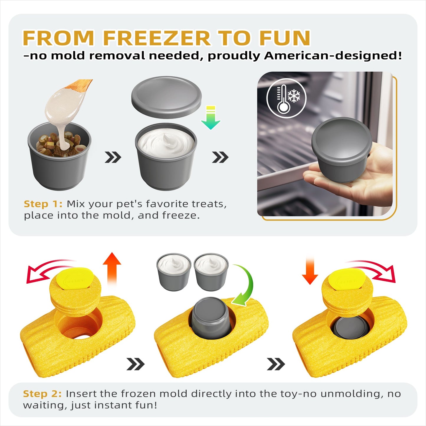 KADTC All in ONE 3 in 1 Large Size Indestructible Dog Fillable Toy Peanut Butter Filler Freeze Frozen Lick Treat Tray Durable Tough Corn Chew Toys For Aggressive Chewers Dogs Christmas New Year Gift