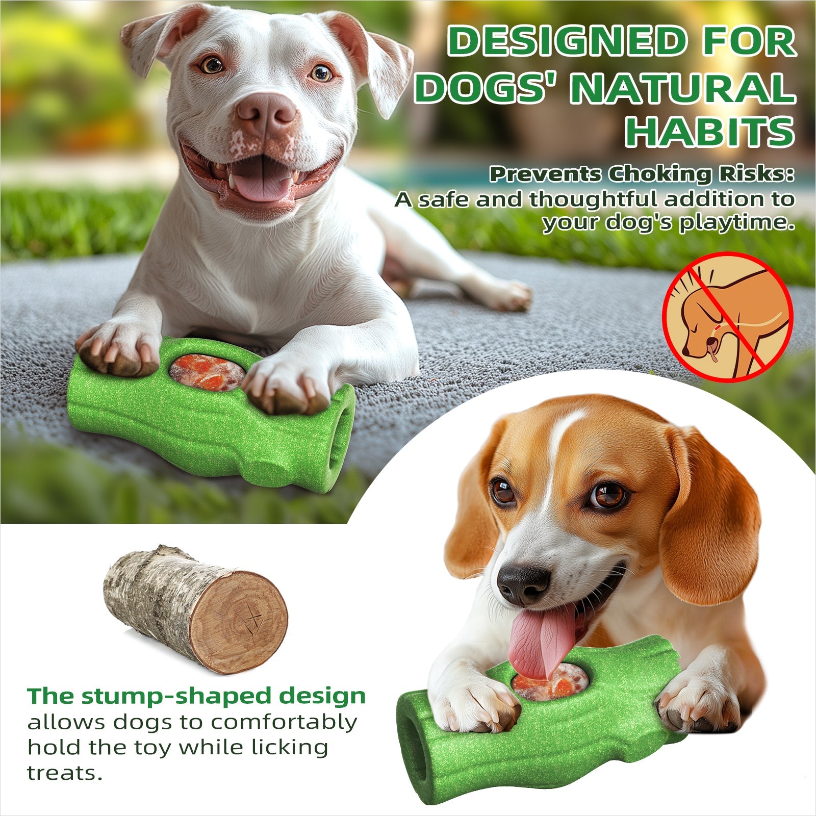 KADTC All in ONE 3 in 1 - Large Size Indestructible Dog Fillable Toy Peanut Butter Filler & Freeze Frozen Lick Treat Tray Durable Tough Chew Toys For Aggressive Chewers Dogs Christmas & New Year Gift