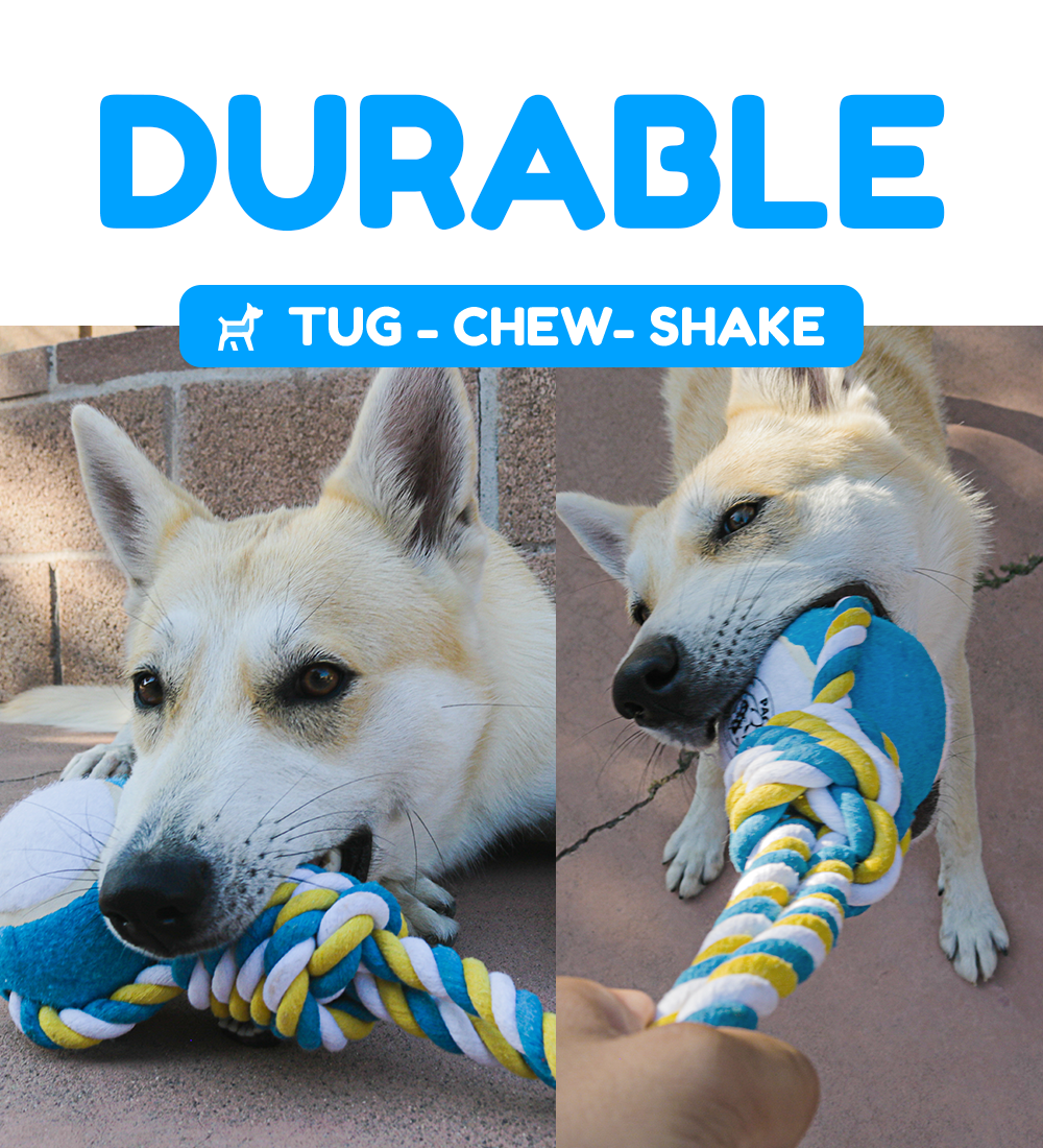 3 Piece XL Dog Rope Toy Set (for Medium and Large Dogs)
