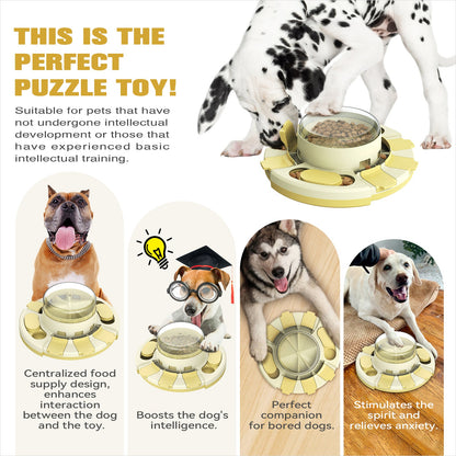 KADTC Level 2 in 1 Dog Puzzle Toy for Small/Medium/Large Dogs Treat Puzzles Slow Feeder Enrichment Food Feeding Dispenser Puppy Mental Stimulation Brain Games Stimulating Toys Christmas New Year Gift (Box of 12)