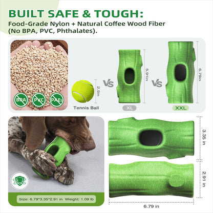 KADTC All in ONE 3 in 1 Extra-Large Size Indestructible Dog Fillable Toy Peanut Butter Filler Freeze Frozen Lick Treat Tray Durable Tough Chew Toys For Aggressive Chewers Dogs Christmas New Year Gift