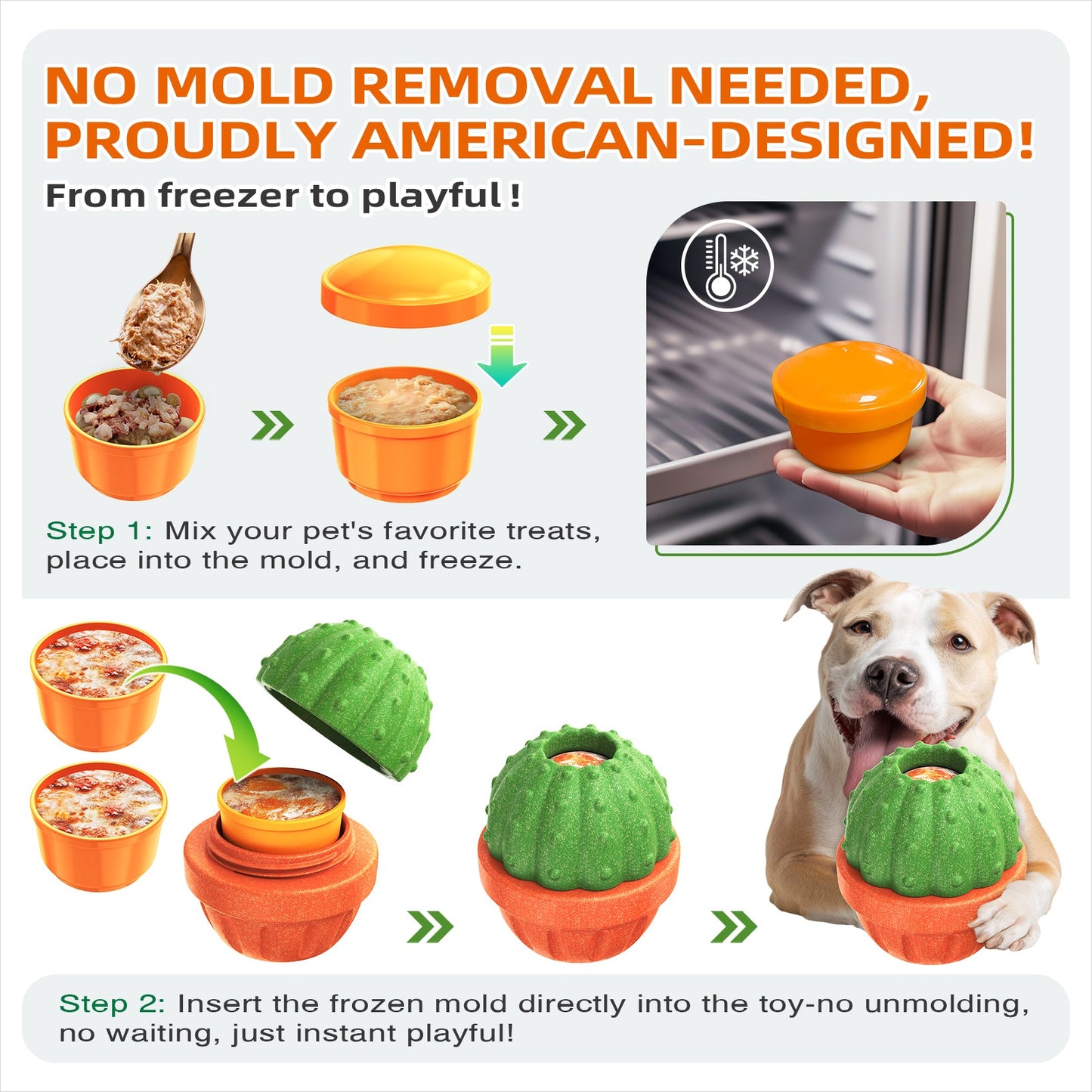 KADTC All in ONE 3 in 1 Durable Dog Fillable Toy & Frozen Lick Treat Tray & Food Dispensing Balls & Peanut Butter Filler Enrichment Freeze Ball Indestructible Dogs Chew Toys Christmas & New Year Gift