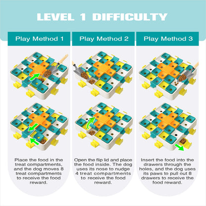 KADTC U.S. Brand & Design Level 2 in 1 Large Size Difficult Dog Puzzle Toy for Small/Medium/Large Smart Dogs Advanced Mental Stimulation Brain Toys Puppy Treat Puzzles Christmas & New Year Gift