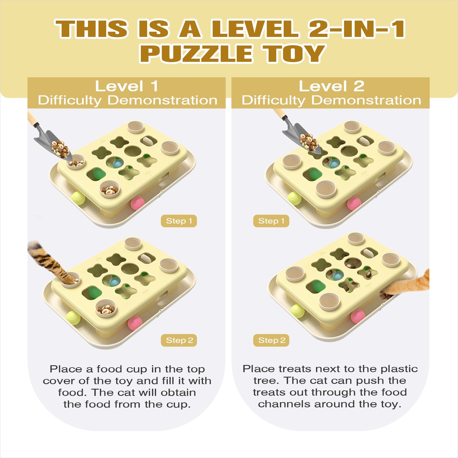KADTC Cat Puzzle Games Level 3 in 1 Intelligence Mind Game Track Balls Kitten Food Puzzles Toy For Indoor Cats Sensory Activity Enrichment Toys Treat Feeder Entertainment Mental Stimulation Kitty Gift